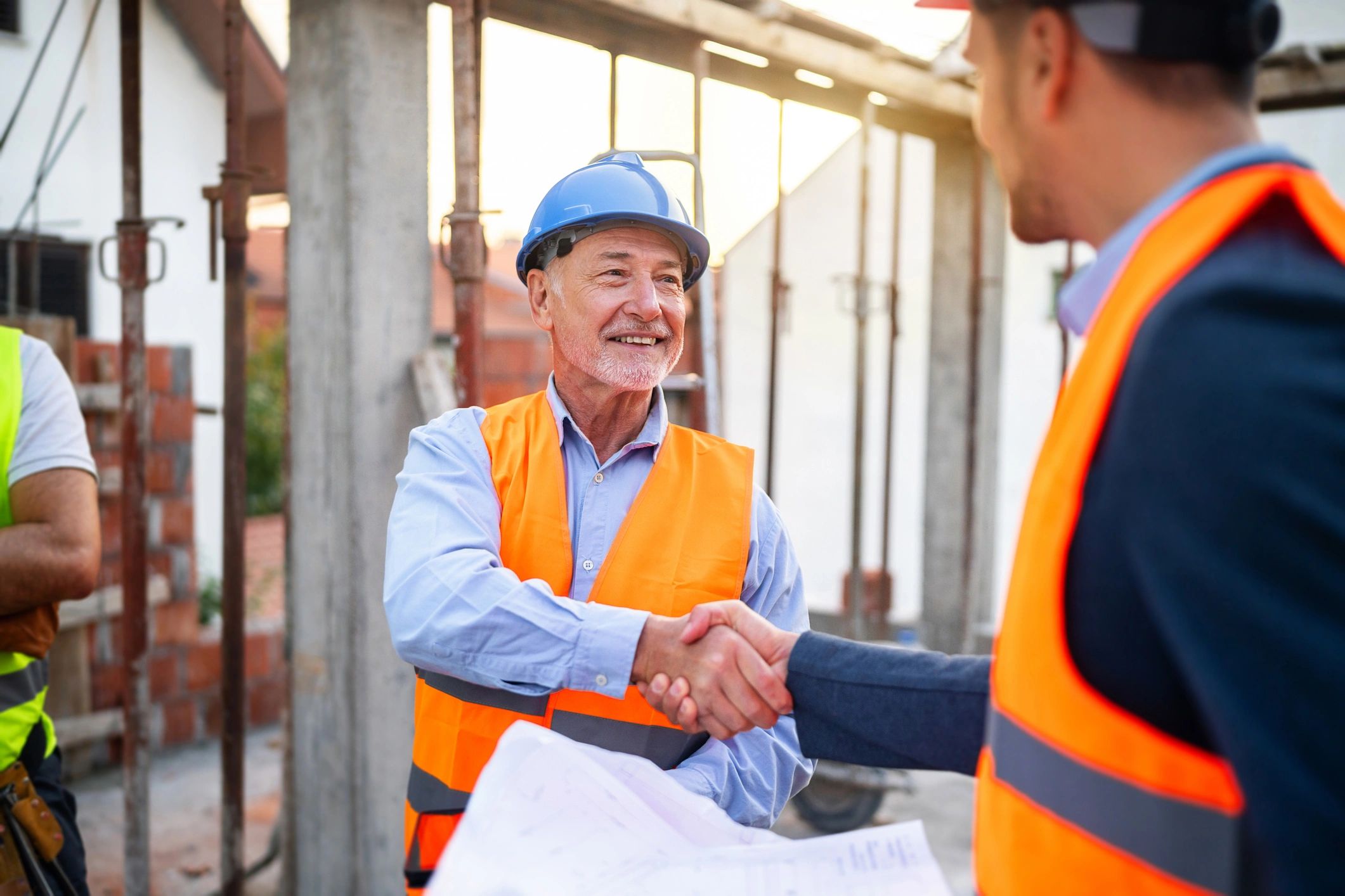 Fortex representative meeting with construction partner